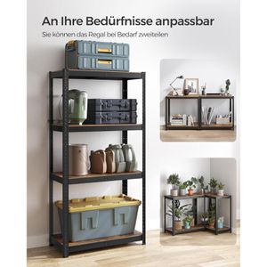 Produktbild für Schwerlastregal Songmics 4 Holzböden