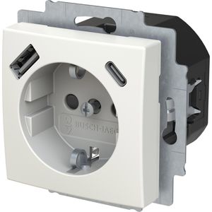 Produktbild für Steckdose Busch-Jaeger Balance SI 20 EUCB2USBAC, Unterputz