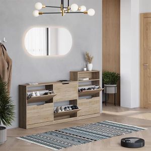 Produktbild für Schuhschrank Vicco Luca, sonoma eiche