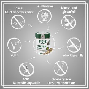 Produktbild für Pfeffer Fuchs Belem, Premium Qualität, geschrotet, schwarz