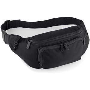 Bauchtasche Quadra QD12, aus Polyester, schwarz