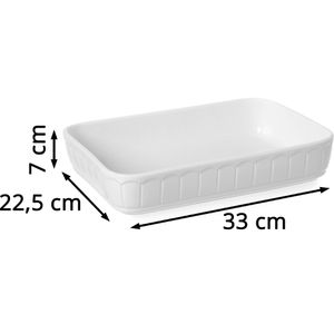 Produktbild für Auflaufform Hendi Rustica Ofenform, weiß, aus Porzellan
