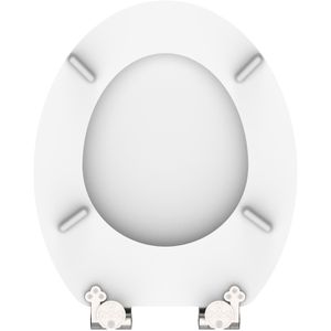 Produktbild für WC-Sitz Schütte White 84100, oval, aus Holz