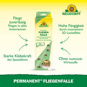 Produktbild für Fliegenfalle Neudorff Permanent Fenster, 3D-Motiv zum Ankleben