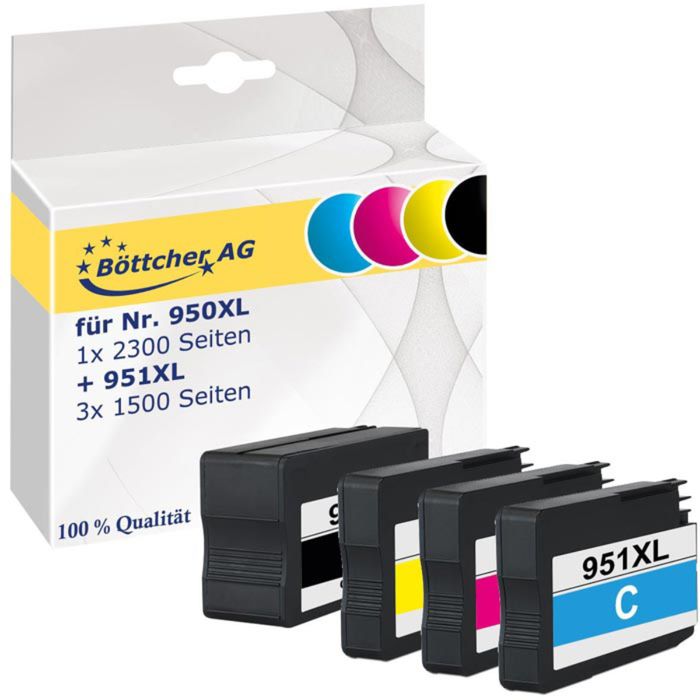 Miss Deer 950XL/951XL Multipack Für HP Drucker – 8 Patronen Kompatibel Mit Officejet Pro 8600, 8610, 8620 Uvm.