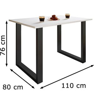 Produktbild für Esstisch VCM Xona U, 916865, weiß