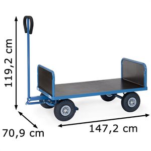 Produktbild für Handwagen Fetra 4022L, mit 2 Stirnwänden