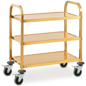 Produktbild für Servierwagen Royal-Catering RCSW 2.1G, gold, aus Edelstahl