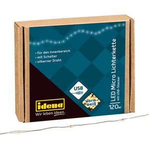 Lichterkette Idena 31483, Micro, USB-Betrieb, für Innen