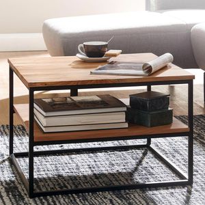 Produktbild für Couchtisch Wohnling WL6.363, aus Massivholz, akazie