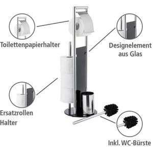 Produktbild für WC-Garnitur Wenko Ravina, mit Ersatzrollenhalter