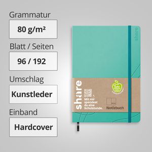 Produktbild für Notizbuch share 4-0014515, Upcycling, Kunstleder Hardcover