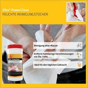 Produktbild für Reinigungstücher Sika PowerClean universal, feucht