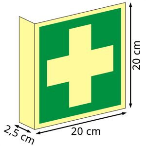 Produktbild für Hinweisschild Abtec ISO 7010 E003 Kunststoff, Fahnenschild