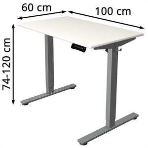 Produktbild für Schreibtisch Kerkmann Move small office, weiß / silber