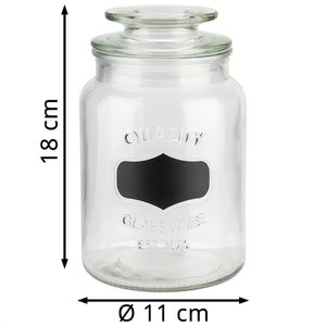 Produktbild für Vorratsglas APS Note 82265, mit Glasdeckel &amp; Beschriftungsfeld