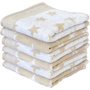 Produktbild für Handtuch Dyckhoff Stars, sand, 50 x 100 cm