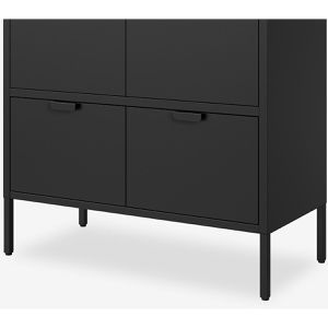 Produktbild für Highboard FlexiSpot CB10B-Hybrid, schwarz aus Metall