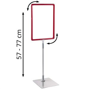 Infoständer Böttcher-AG aus Aluminium, rot, A5