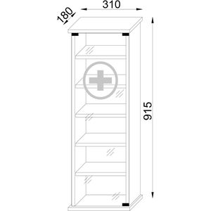 Produktbild für Verbandschrank VCM Omal XXL, hängend &amp; stehend