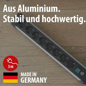 Produktbild für Steckdosenleiste Brennenstuhl Premium-Alu-Line, 3m