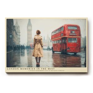 Produktbild für Wandbild Sinus-Art London Memories in the Mist