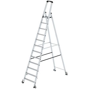 Stehleiter MUNK 41112, nivello-Leiterfüße, mit Plattform