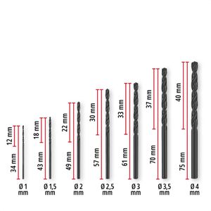 Produktbild für Bohrer Einhell 423019, HSS-R Spiralbohrer