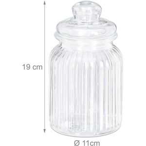 Produktbild für Vorratsglas Relaxdays 10027718, mit Glasdeckel