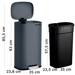 Produktbild für Mülleimer Songmics LTB01L, grüngrau