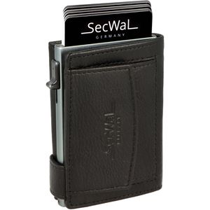 Produktbild für Kreditkartenetui SecWal Echt Leder, schwarz, für 10 Karten