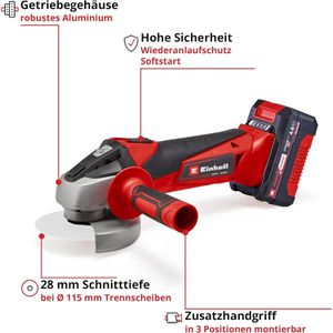 Produktbild für Winkelschleifer Einhell TC-AG 18/115 Li