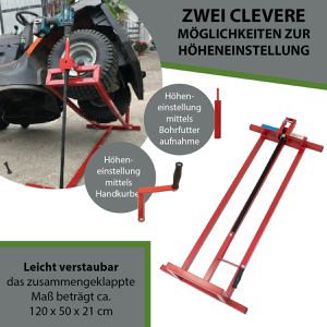 Produktbild für Hebebühne Trutzholm 34230, rot, für Rasenmähertraktor