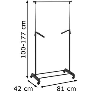 Produktbild für Garderobenständer Haku-Möbel Tami, schwarz