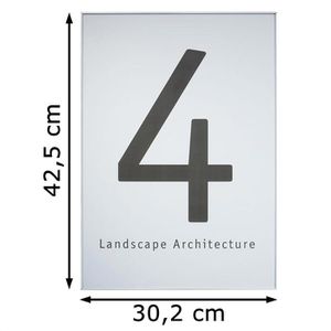Produktbild für Türschild SignSystems NA5014, New Age, silber