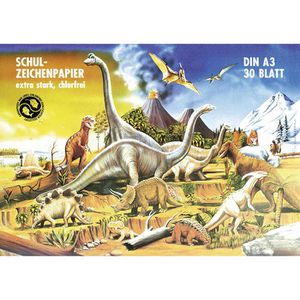 Produktbild für Zeichenblock Ursus 8404000 Dinosaurier, A3