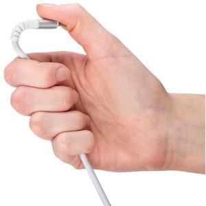 Produktbild für Ladekabel Goobay 70195 Textilkabel, weiß, 3m