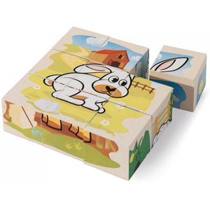 Produktbild für Motorikspielzeug Eichhorn Bilderwürfel Bauernhof