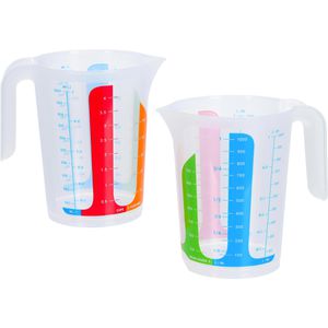 Produktbild für Messbecher Kigima MiraHome, 2 x 0,5 und 2 x 1 Liter