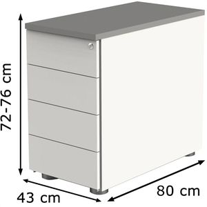 Produktbild für Standcontainer Kerkmann start up, weiß / graphit
