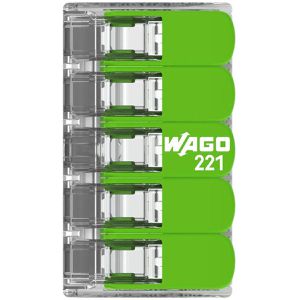 Produktbild für Verbindungsklemme Wago Compact, 221-425/995-008, 5 Leiter