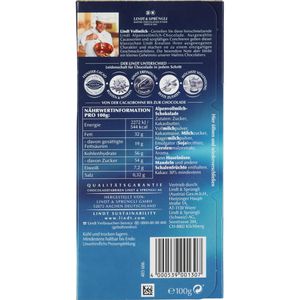 Produktbild für Tafelschokolade Lindt feinste Alpenvollmilch