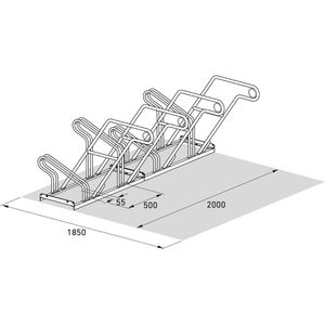 Produktbild für Fahrradständer WSM 2604 XBF, Bodenmontage / freistehend