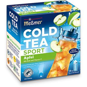 Meßmer Tee Cold Tea Sport Apfel, 14 Pyramidenbeutel, 38,5g