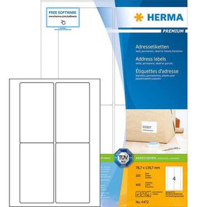 Adressetiketten Herma 4472 Premium, weiß