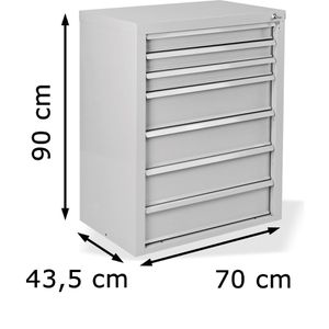 Produktbild für Schubladenschrank ADB 24780, aus Metall