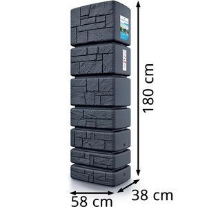 Produktbild für Regentonne Prosperplast Tower Stone, 350 Liter