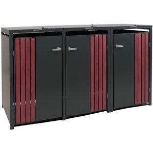 Produktbild für Mülltonnenbox Mendler HWC-O67, Metall