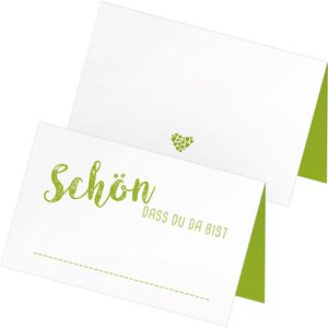 Produktbild für Tischkarten itenga 33102211, weiß / grün