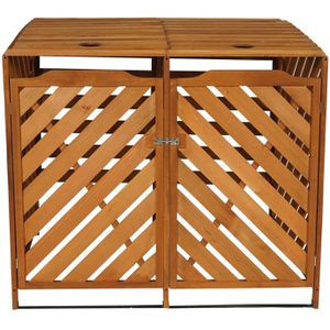 Produktbild für Mülltonnenbox Mendler HWC-J44 XL, Holz